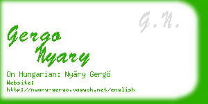 gergo nyary business card